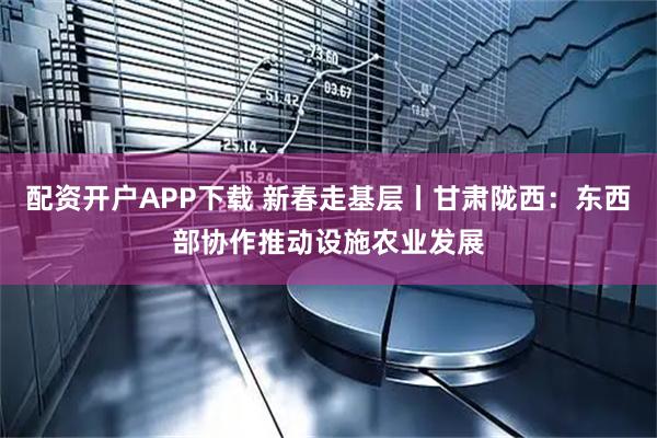 配资开户APP下载 新春走基层丨甘肃陇西：东西部协作推动设施农业发展